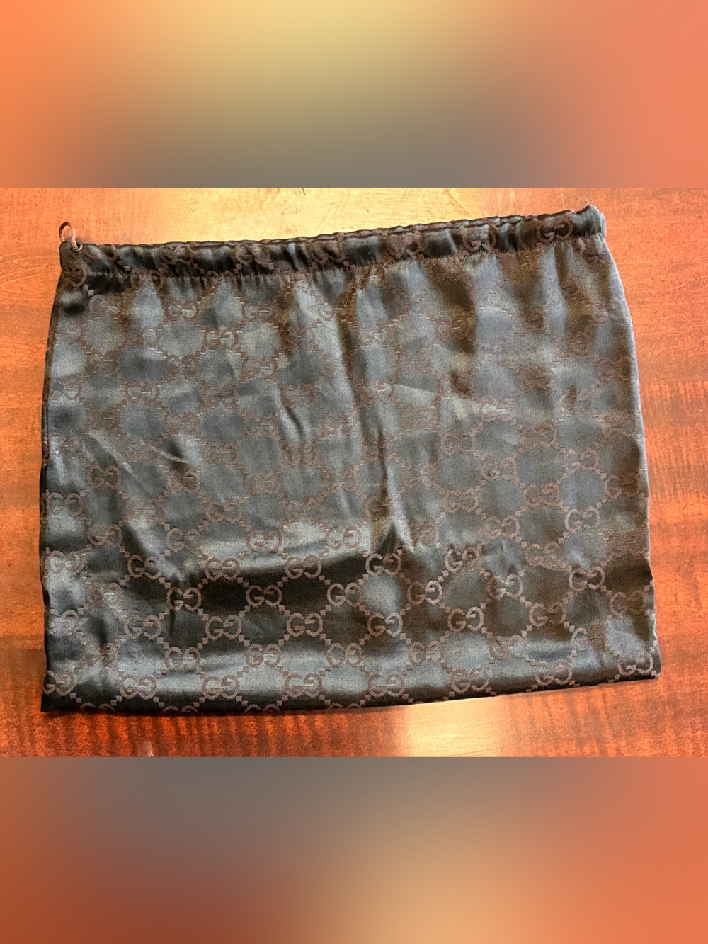 Gucci Black Satin GG dustbag